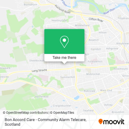 Bon Accord Care - Community Alarm Telecare map