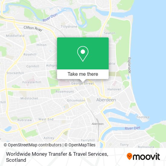 Worldwide Money Transfer & Travel Services map