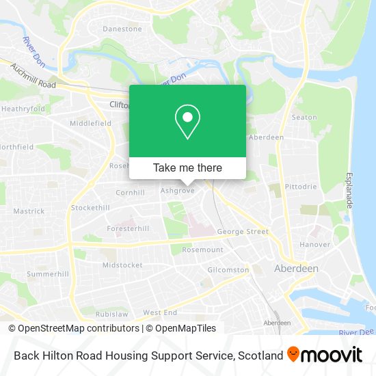 Back Hilton Road Housing Support Service map