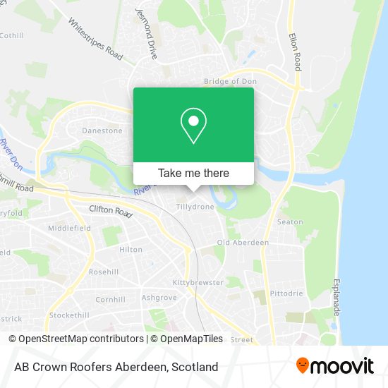 AB Crown Roofers Aberdeen map
