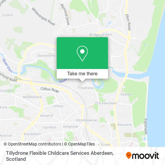 Tillydrone Flexible Childcare Services Aberdeen map