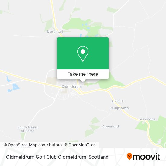 Oldmeldrum Golf Club Oldmeldrum map