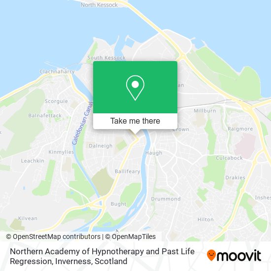 Northern Academy of Hypnotherapy and Past Life Regression, Inverness map