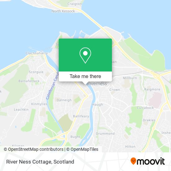 River Ness Cottage map