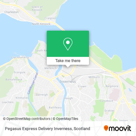 Pegasus Express Delivery Inverness map