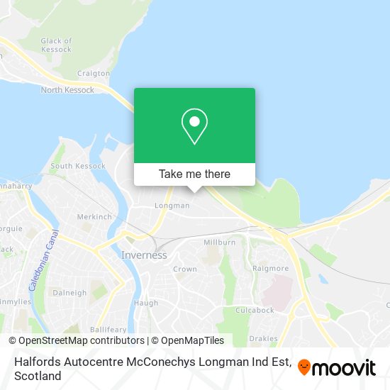 Halfords Autocentre McConechys Longman Ind Est map