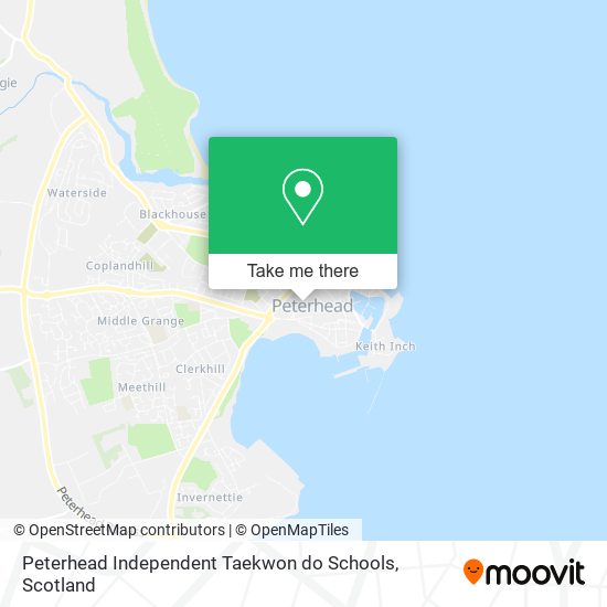 Peterhead Independent Taekwon do Schools map