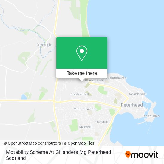 Motability Scheme At Gillanders Mg Peterhead map