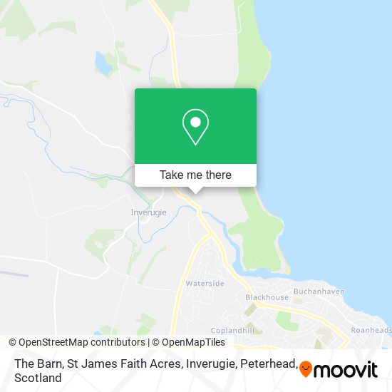The Barn, St James Faith Acres, Inverugie, Peterhead map
