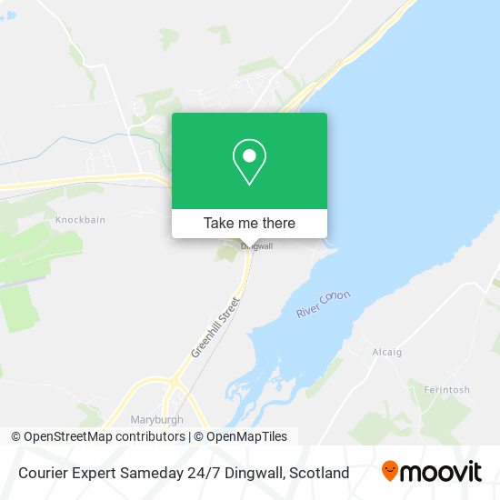 Courier Expert Sameday 24 / 7 Dingwall map