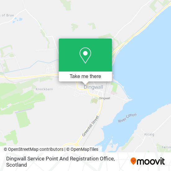 Dingwall Service Point And Registration Office map