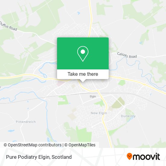 Pure Podiatry Elgin map