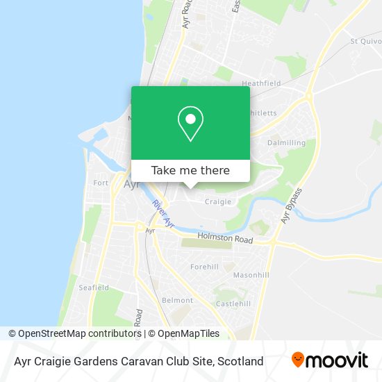 Ayr Craigie Gardens Caravan Club Site map