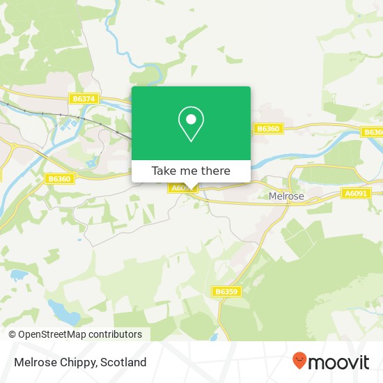 Melrose Chippy map