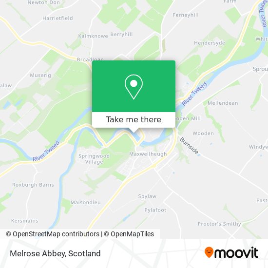 Melrose Abbey map