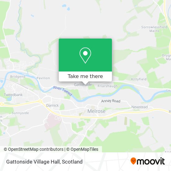 Gattonside Village Hall map