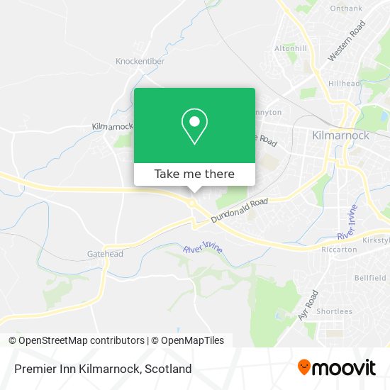 Premier Inn Kilmarnock map