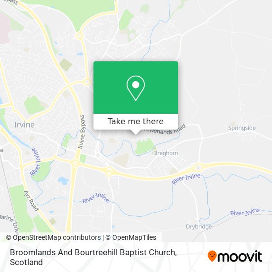 Broomlands And Bourtreehill Baptist Church map