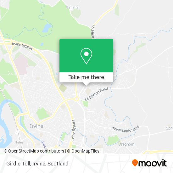 Girdle Toll, Irvine map