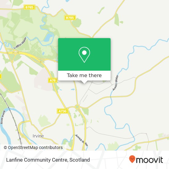 Lanfine Community Centre map
