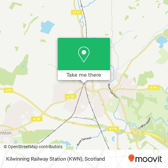 Kilwinning Railway Station (KWN) map