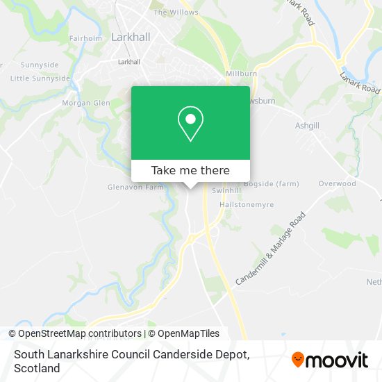 South Lanarkshire Council Canderside Depot map