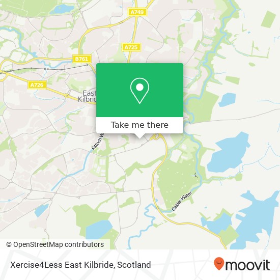 Xercise4Less East Kilbride map