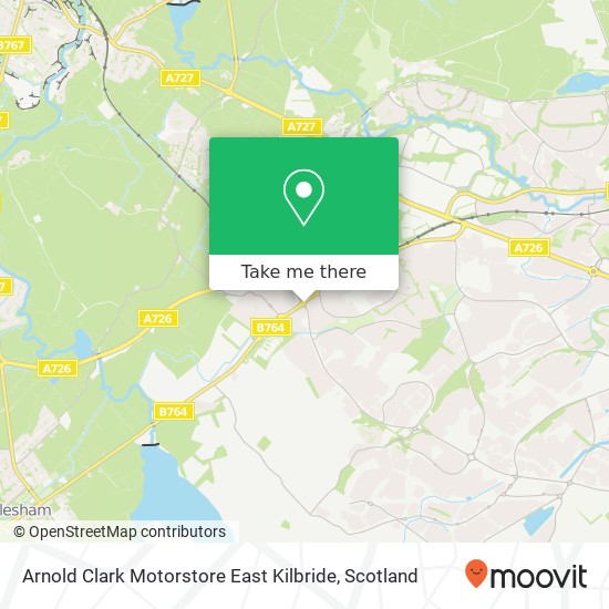 Arnold Clark Motorstore East Kilbride map