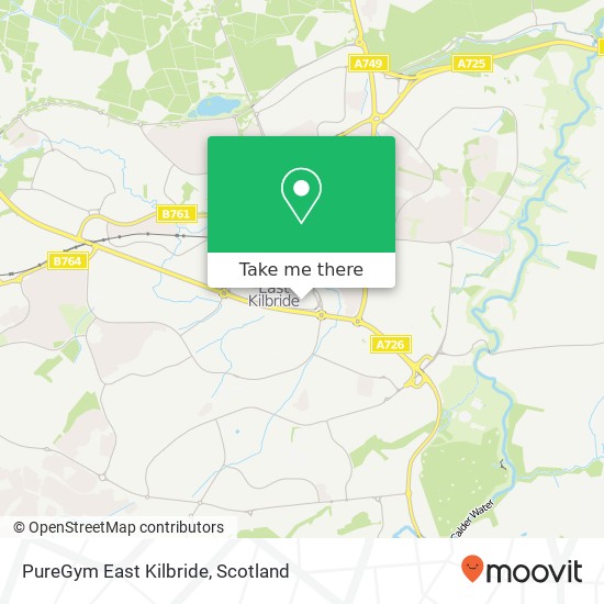 PureGym East Kilbride map