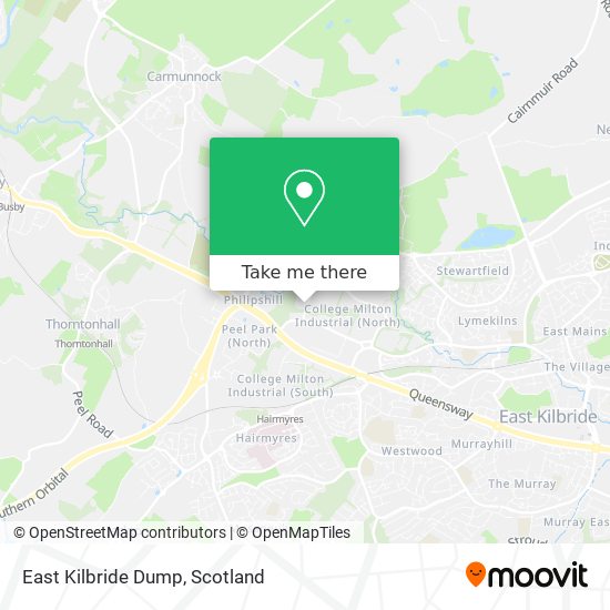 East Kilbride Dump map