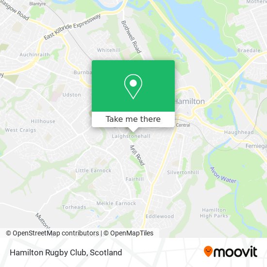 Hamilton Rugby Club map