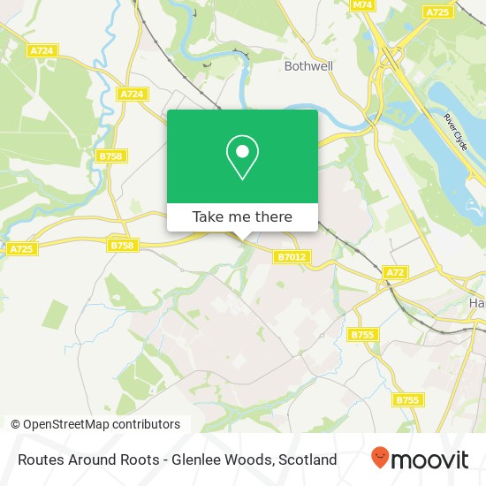Routes Around Roots - Glenlee Woods map