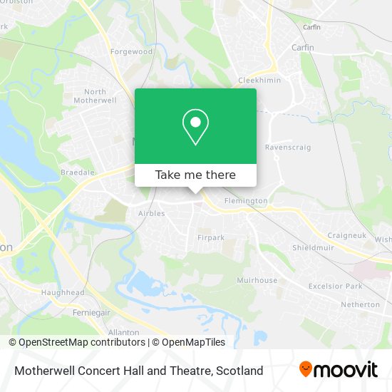 Motherwell Concert Hall and Theatre map