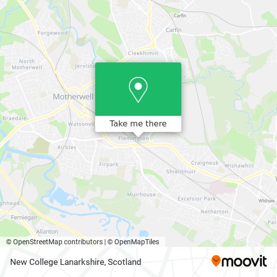 New College Lanarkshire map