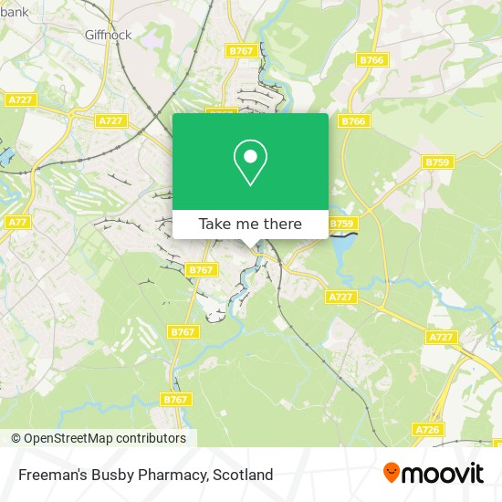 Freeman's Busby Pharmacy map