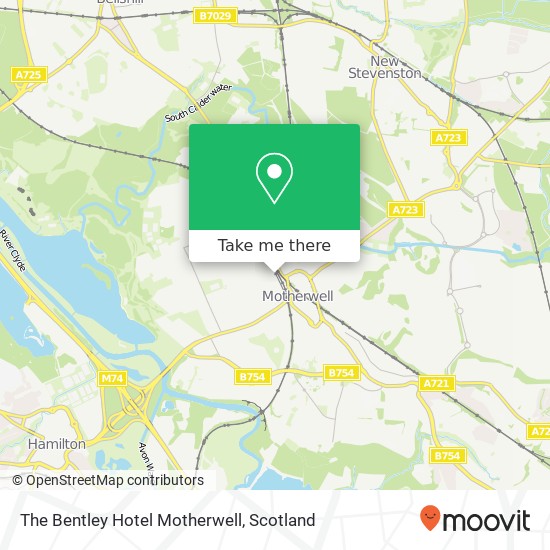 The Bentley Hotel Motherwell map