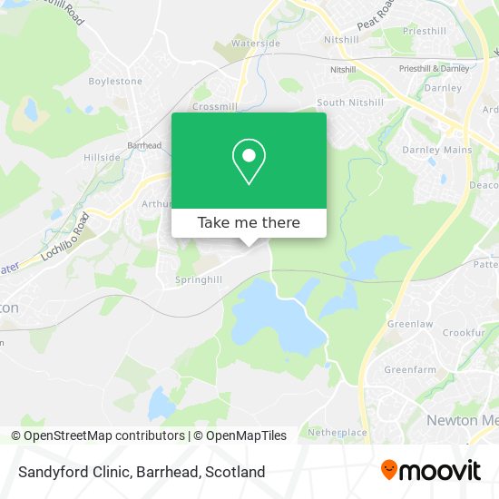 Sandyford Clinic, Barrhead map