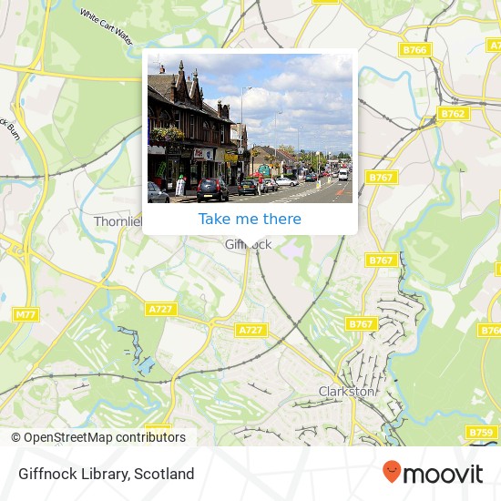 Giffnock Library map
