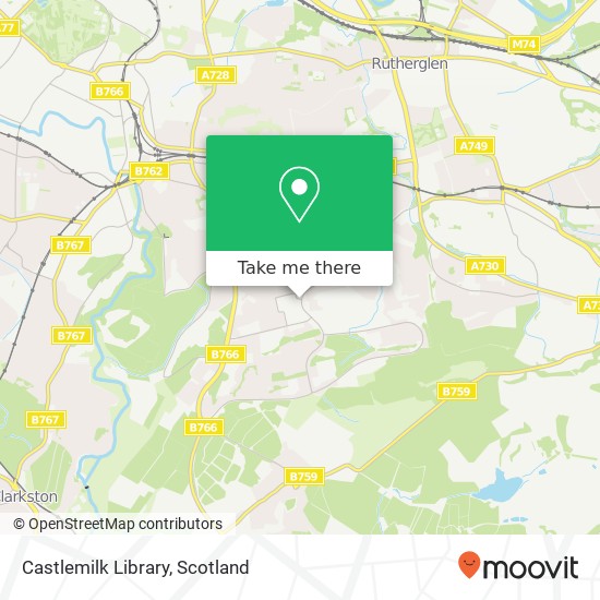 Castlemilk Library map