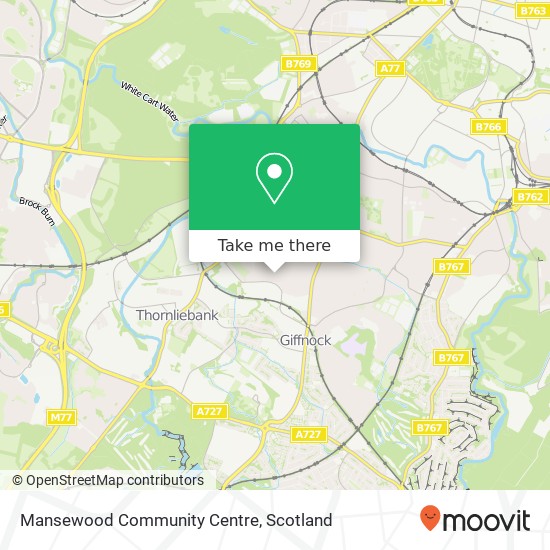 Mansewood Community Centre map