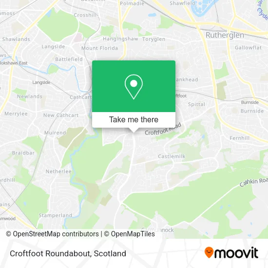 Croftfoot Roundabout map