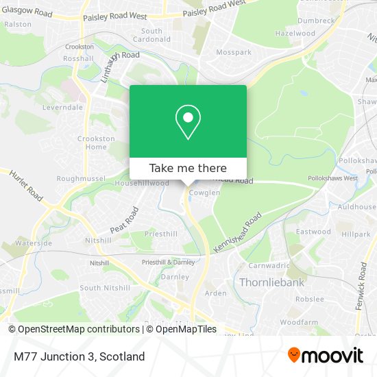 M77 Junction 3 map