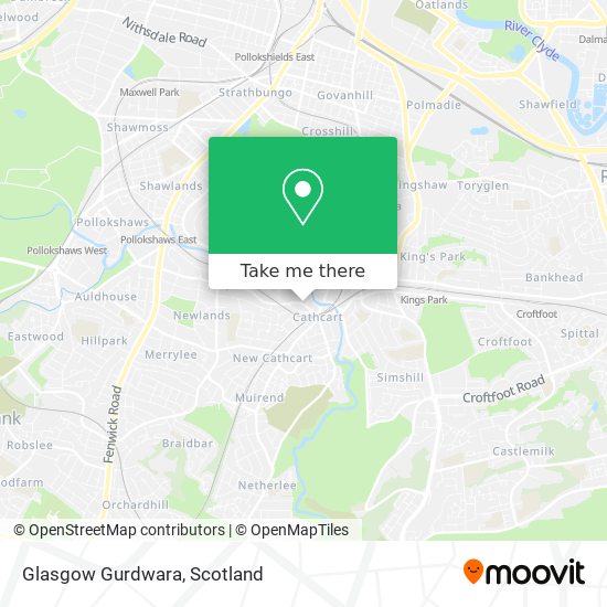 Glasgow Gurdwara map