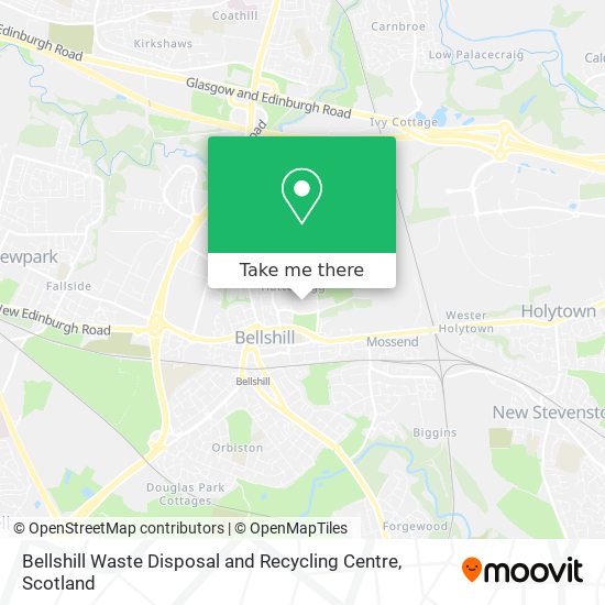 Bellshill Waste Disposal and Recycling Centre map