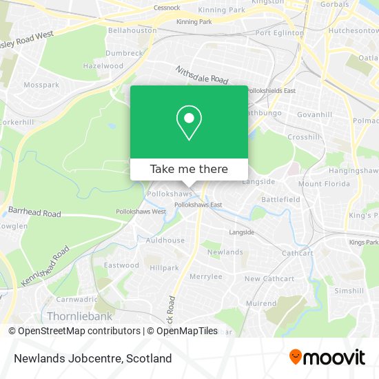 Newlands Jobcentre map