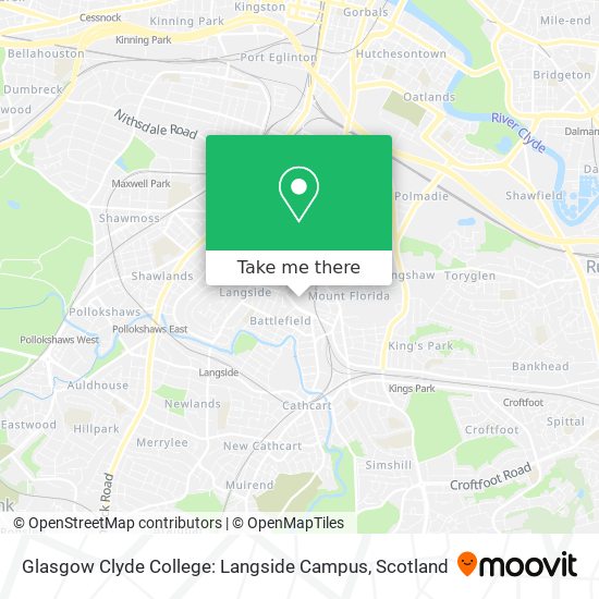 Glasgow Clyde College: Langside Campus map