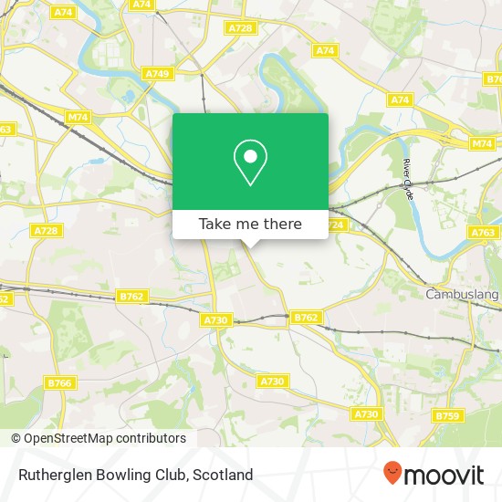 Rutherglen Bowling Club map