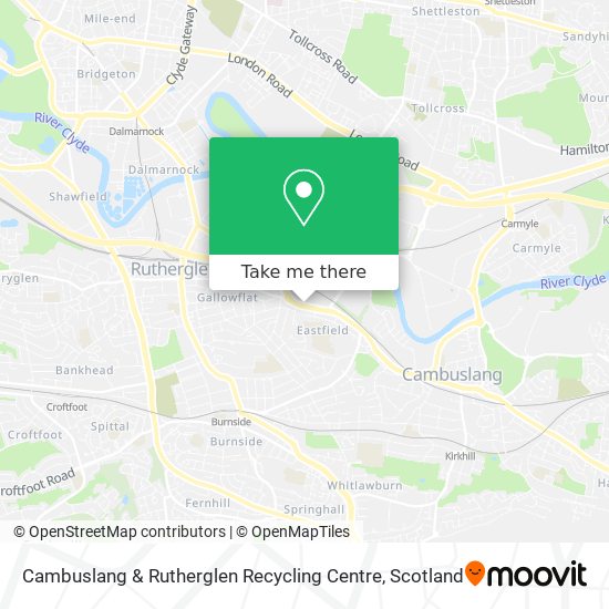 Cambuslang & Rutherglen Recycling Centre map