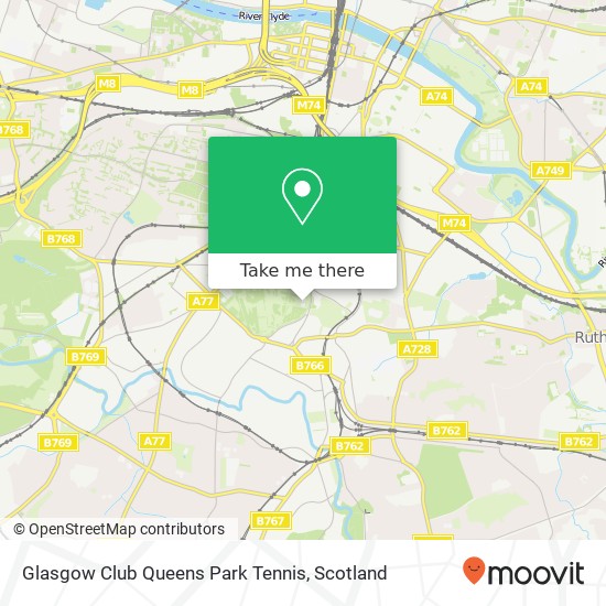 Glasgow Club Queens Park Tennis map