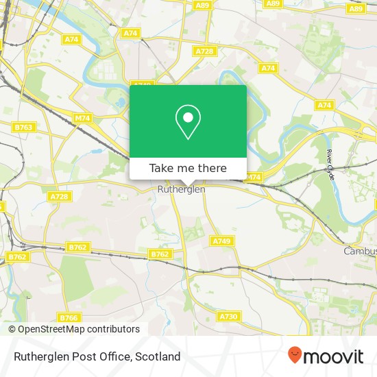 Rutherglen Post Office map
